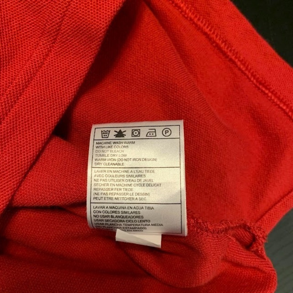 Vintage Nike Red Polo Shirt Red/Gold Swoosh Logo Preppy Sportswear Men's XXL - Picture 8 of 9